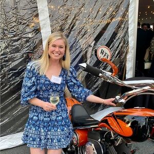 Blue Patterned Maxi Dress